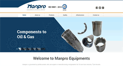 Desktop Screenshot of manproequipments.com