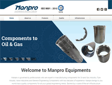 Tablet Screenshot of manproequipments.com